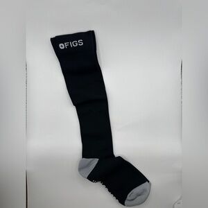 FIGS Compression Socks 1 Pair Solid Black 100% Awesome Size Large